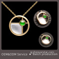 18K Gold White shei na-acha odo odo na-acha odo odo jadite pendant